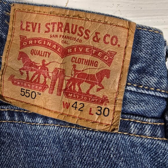 Levi's‎ 550 Jeans 42X30 Men's Blue Straight Leg Denim - Picture 7 of 10